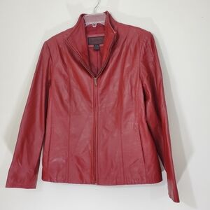 Siena 100% Leather Zip Front Jacket, Size XL